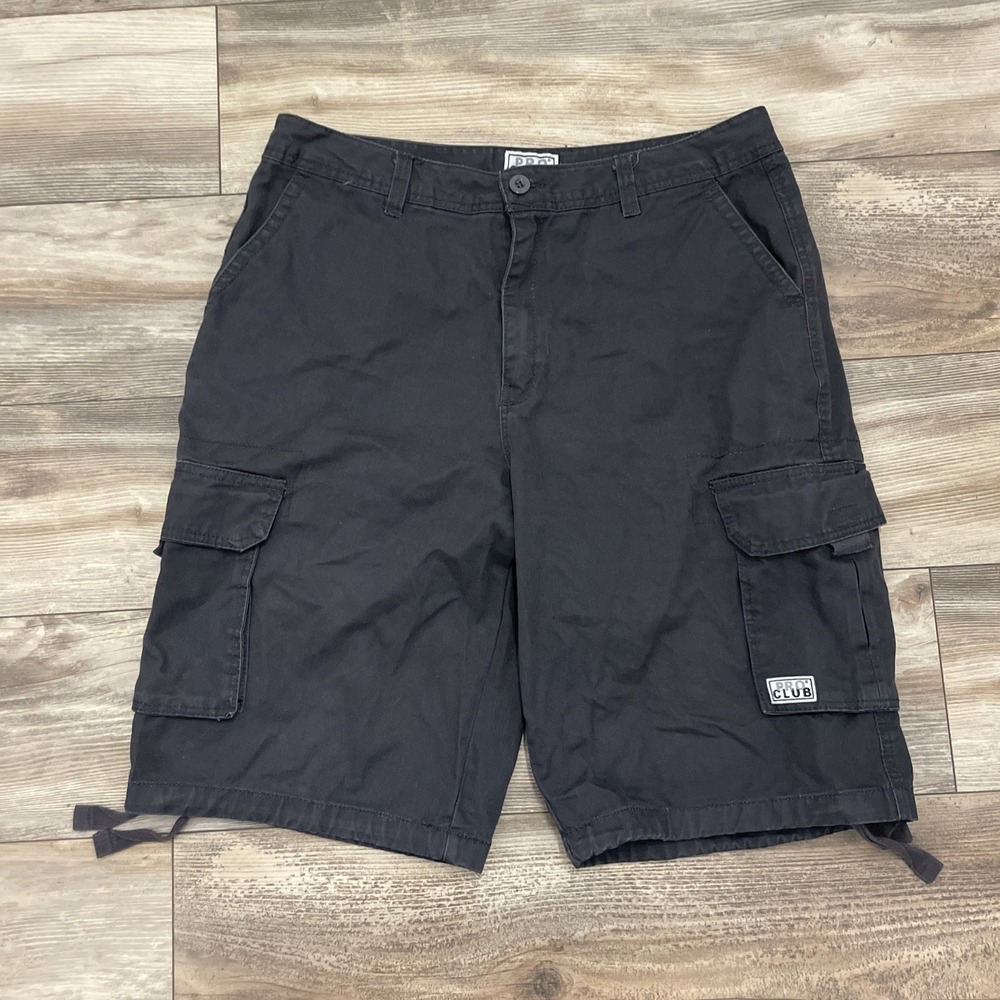 Pro Club Men's Size 38 Cargo Pockets Shorts Cotton Dark Grey